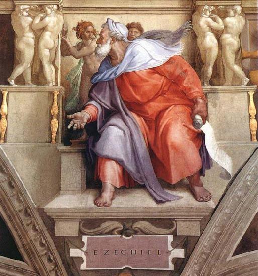 Michelangelo Buonarroti Ezekiel oil painting image
